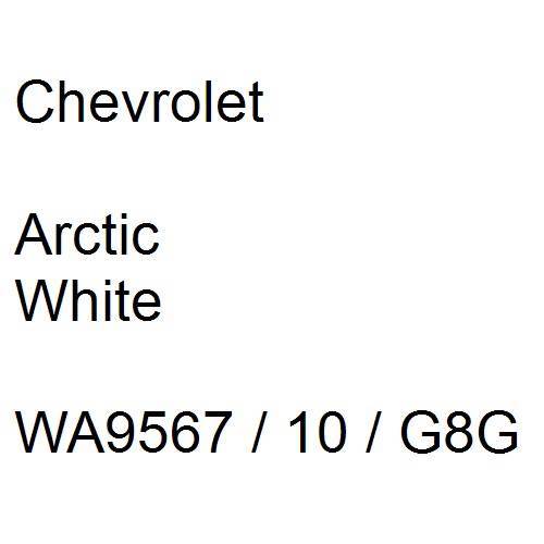Chevrolet, Arctic White, WA9567 / 10 / G8G.